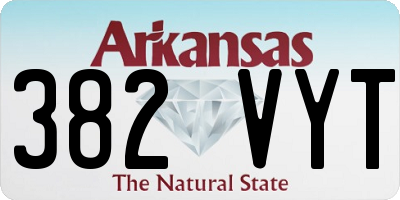 AR license plate 382VYT
