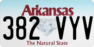 AR license plate 382VYV