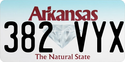 AR license plate 382VYX