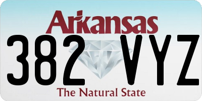 AR license plate 382VYZ
