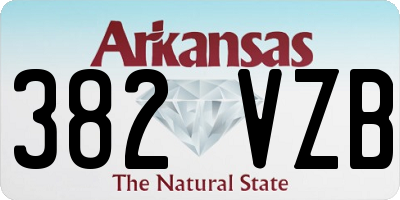 AR license plate 382VZB