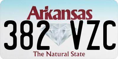 AR license plate 382VZC