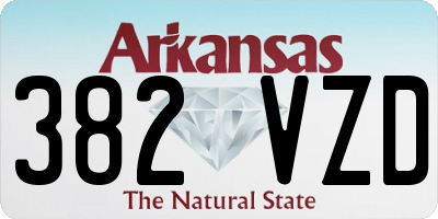 AR license plate 382VZD