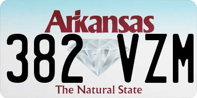 AR license plate 382VZM