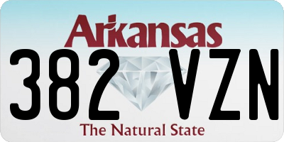 AR license plate 382VZN
