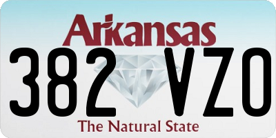 AR license plate 382VZO