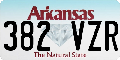 AR license plate 382VZR