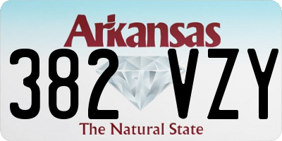 AR license plate 382VZY