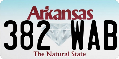 AR license plate 382WAB