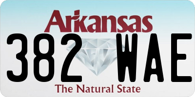 AR license plate 382WAE
