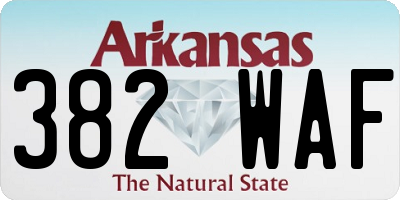 AR license plate 382WAF