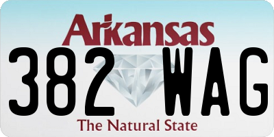 AR license plate 382WAG
