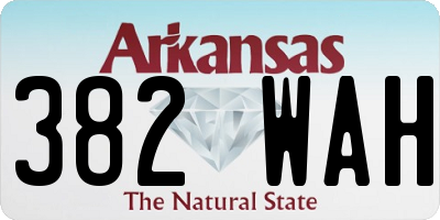 AR license plate 382WAH