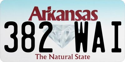 AR license plate 382WAI