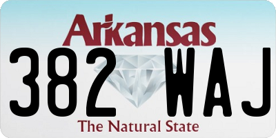 AR license plate 382WAJ