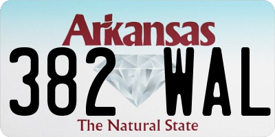 AR license plate 382WAL
