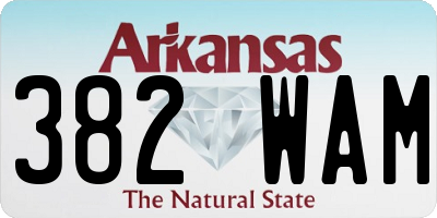 AR license plate 382WAM