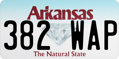 AR license plate 382WAP