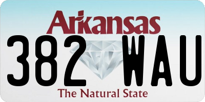AR license plate 382WAU
