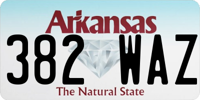 AR license plate 382WAZ