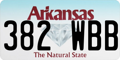 AR license plate 382WBB