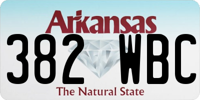 AR license plate 382WBC