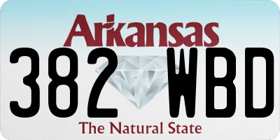 AR license plate 382WBD