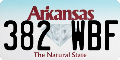 AR license plate 382WBF