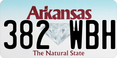AR license plate 382WBH
