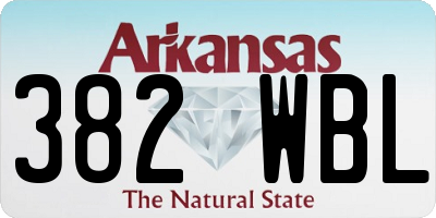 AR license plate 382WBL