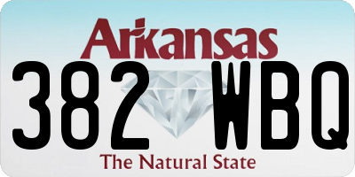 AR license plate 382WBQ