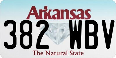 AR license plate 382WBV