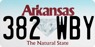 AR license plate 382WBY