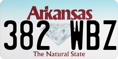 AR license plate 382WBZ