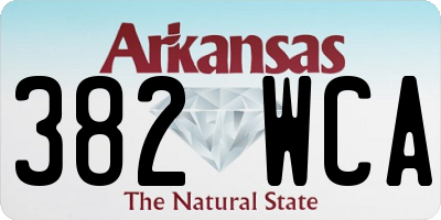AR license plate 382WCA