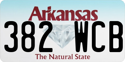 AR license plate 382WCB