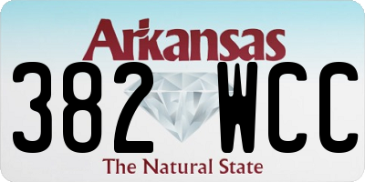 AR license plate 382WCC