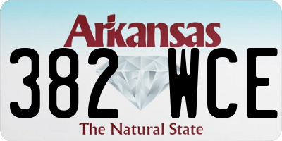 AR license plate 382WCE
