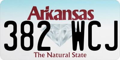 AR license plate 382WCJ