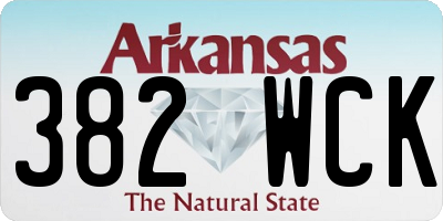 AR license plate 382WCK