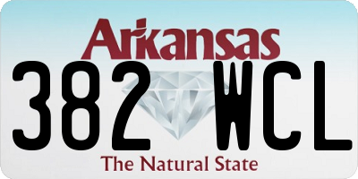AR license plate 382WCL