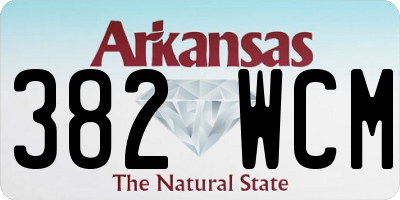 AR license plate 382WCM