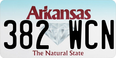 AR license plate 382WCN