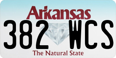 AR license plate 382WCS