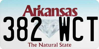 AR license plate 382WCT