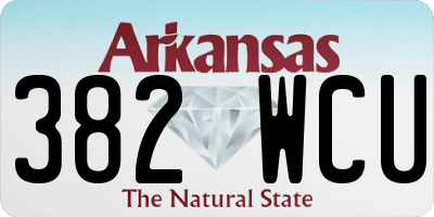 AR license plate 382WCU