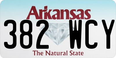 AR license plate 382WCY