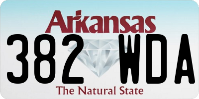 AR license plate 382WDA