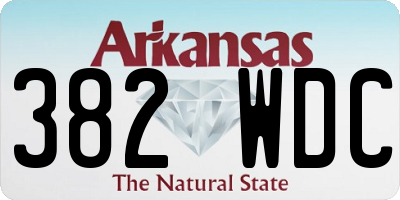 AR license plate 382WDC