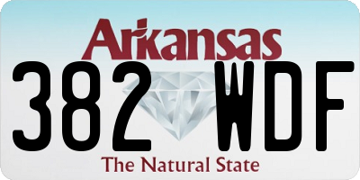 AR license plate 382WDF